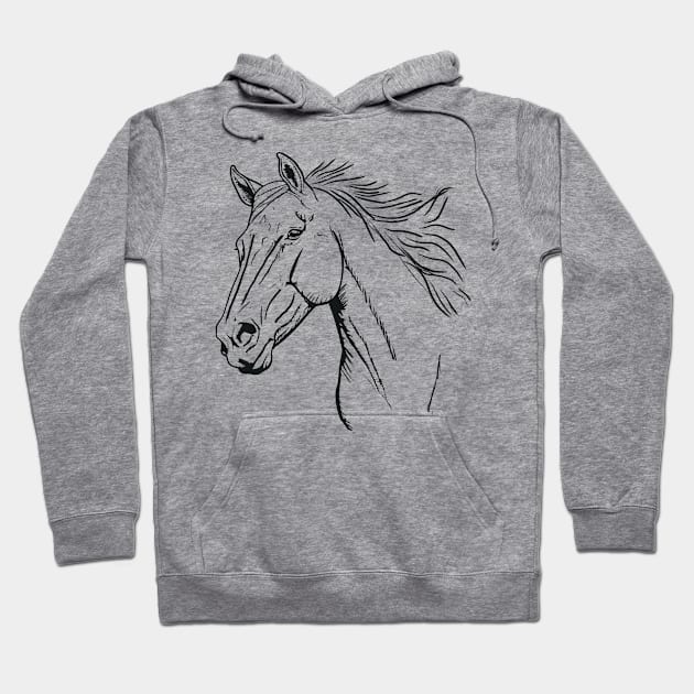 Horse head (b) Hoodie by Shyflyer